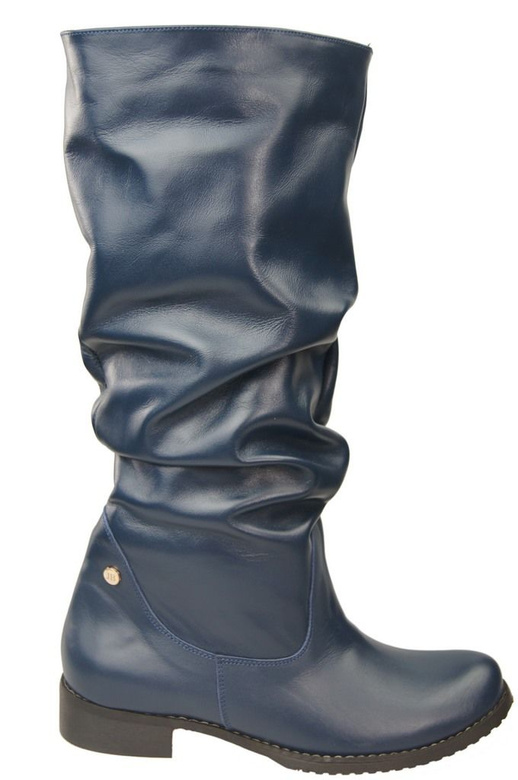 Schuhe Damenstiefel Stiefel, Naturleder 123 Marineblau ElitaBut