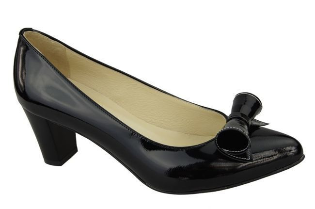 Damenschuhe Pumps Naturleder Schwarzlack 975 ElitaBut