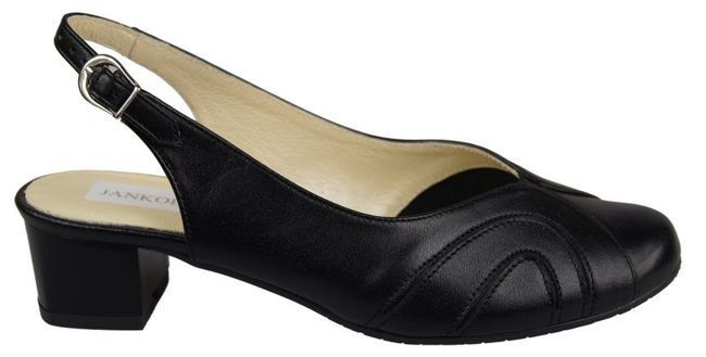 Damenschuhe Sandalen, Naturleder, Schwarz 842 ElitaBut