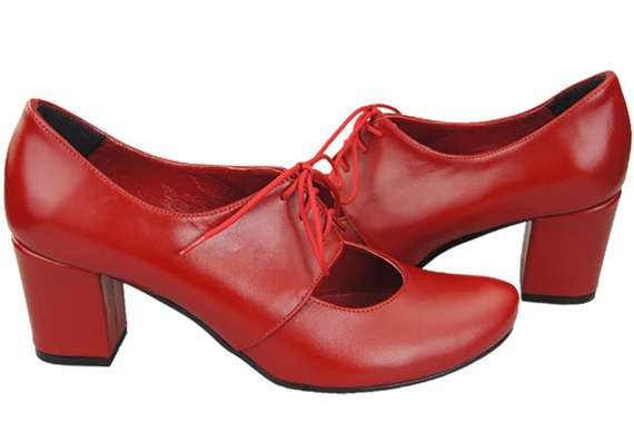 Schuhe Damenschuhe, Naturleder, Rot 161 ElitaBut