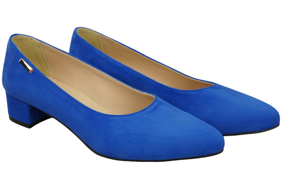 Bequeme Damen-Schuhe Azurblau aus echtem Veloursleder 220 Z ElitaBut