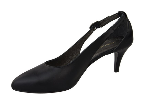 Damenschuhe Sandalen Niedriger Absatz Naturleder Schwarz 973 ElitaBut