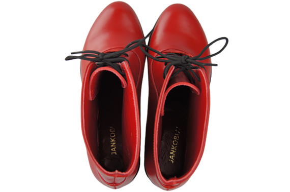 Damenstiefel Frühling/Herbst, Naturleder, Rot, 155 L, ElitaBut