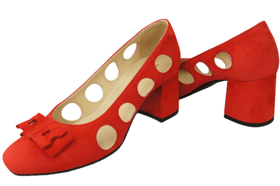 Damenschuhe Rote Pumps, natürliches Wildleder 182 ElitaBut