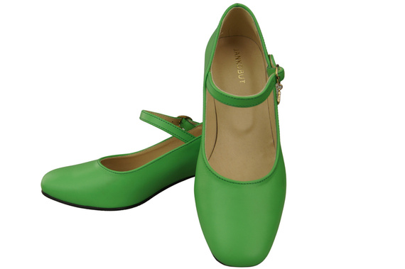 Damenschuhe Limette Riemchenpumps Naturleder 202 ElitaBut