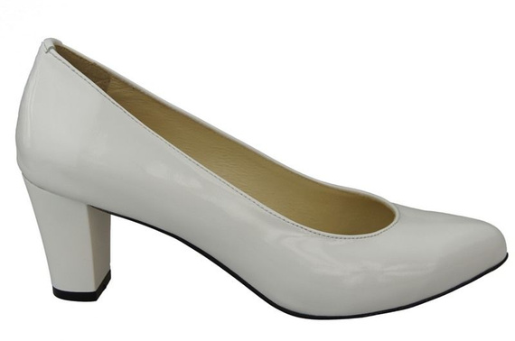 Damenschuhe Pumps, Naturleder, Weißlack 974 ElitaBut