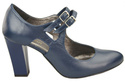 Damenschuhe Marineblaue Naturleder-Pumps 105 ElitaBut