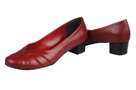 Damenschuhe Pumps, Naturleder, Rot 786 ElitaBut