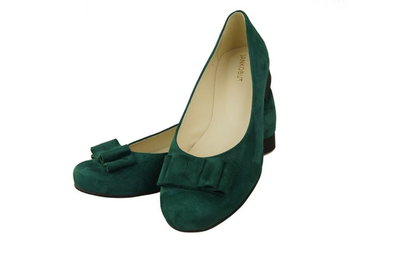 Damenschuhe Ballerinas Malachit Naturleder Wildleder 126 ElitaBut