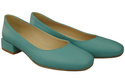 Bequeme Frauen Schuhe Türkis Flats Natural Leder 204 ElitaBut