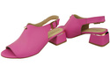 Damenschuhe Sandalen Fuchsia-Goldschnalle Naturleder 198 ElitaBut