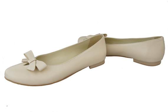 Damen Ballerinas Beige Naturleder 998 ElitaBut