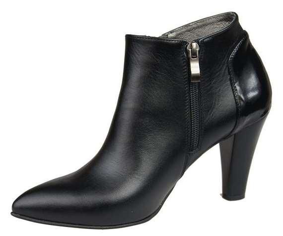 Warme Damenstiefel, Naturleder, Schwarz 866 von ElitaBut