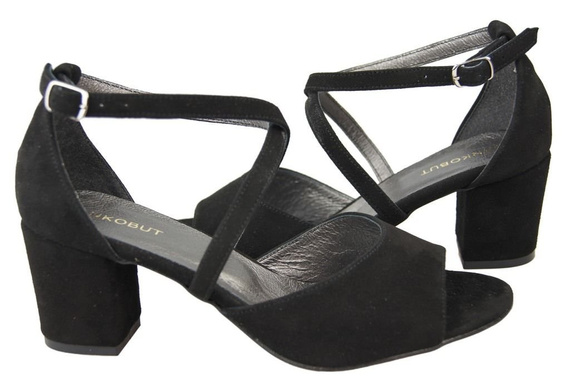 Damenschuhe Sandalen Schwarz, Naturleder, Wildleder 111 ElitaBut