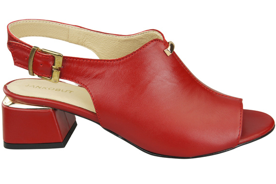 Damenschuhe Sandalen Rotgoldene Schnalle Naturleder 198 ElitaBut