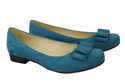 Damenschuhe Ballerinas Blau, Naturleder, Wildleder 126 ElitaBut