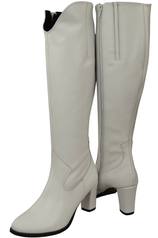 Stilvolle Damen Weiß Stiletto Stiefel Naturleder 211 ElitaBut