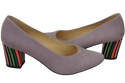 Damenschuhe Pumps Lila Natürliches Wildleder Dekorativer Absatz 158 von ElitaBut