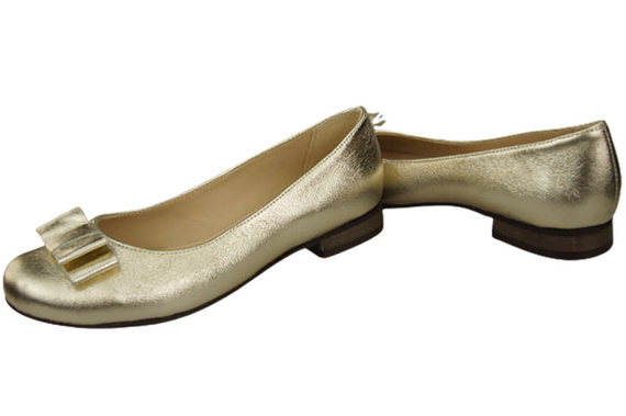 Damen Ballerinas Naturleder Gold 702 ElitaBut