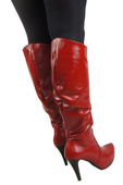 Damen-Plateaustiefel, Naturleder, Rot 120 ElitaBut