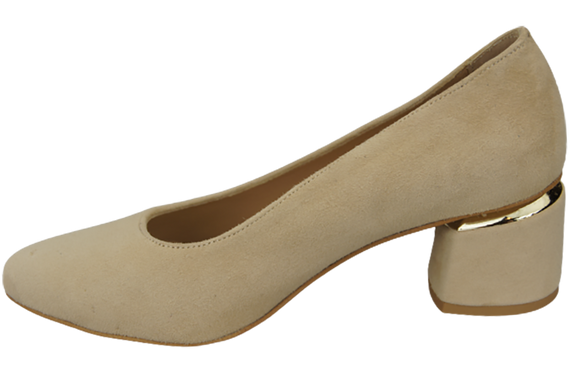 Damenschuhe Pumps Beige Natürliches Wildleder 143 Von ElitaBut
