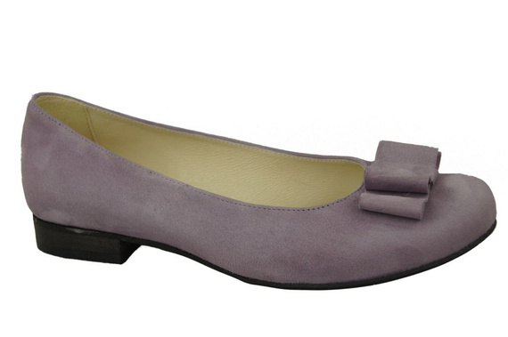 Damenschuhe Ballerinas Lila, Naturleder, Wildleder 126 ElitaBut