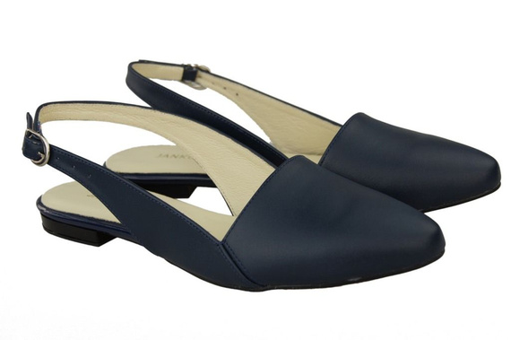 Schuhe Damen Sandalen Marineblau Naturleder 996 ElitaBut