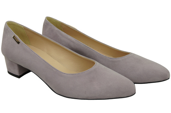 Bequeme Damen-Schuhe Lilienfarben aus echtem Veloursleder 220 Z ElitaBut