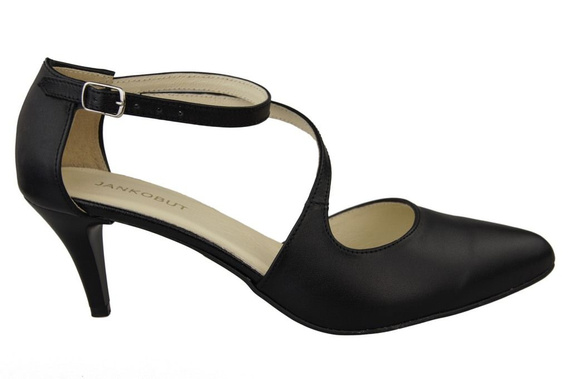 Damenschuhe Sandalen Niedriger Absatz, Naturleder, Schwarz 990 ElitaBut