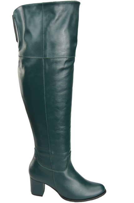 Footwear Kniehohe Overknee-Stiefel für Damen, Naturleder 190, Malachit ElitaBut