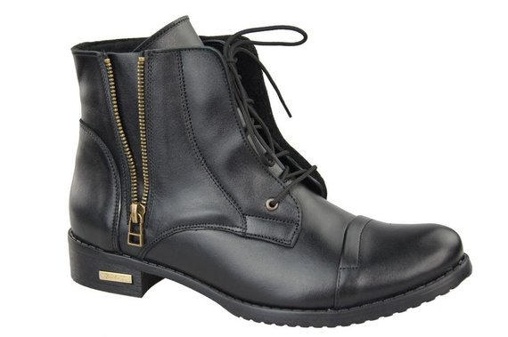 Damenstiefel Frühling/Sommer, Naturleder, Schwarz, 820 L, ElitaBut