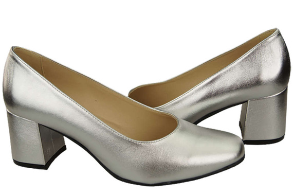 Damenschuhe Pumps Naturleder 171 Silber ElitaBut