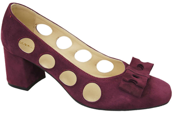 Damenschuhe Pumps Burgunderrot Natürliches Wildleder 182 ElitaBut