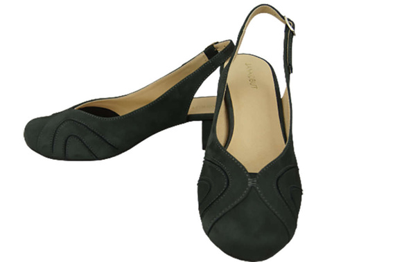 Damenschuhe Sandalen, Naturleder, Wildleder, Graphit 842 von ElitaBut