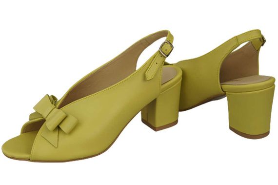 Damenschuhe Zitronensandalen, naturnarbiges Leder, 148 L ElitaBut