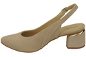 Damensandalen aus natürlichem Wildleder Beige Eleganz und Komfort 196 von ElitaBut
