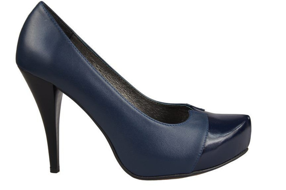 Damenschuhe Pumps, Naturleder, Marineblau 897 ElitaBut