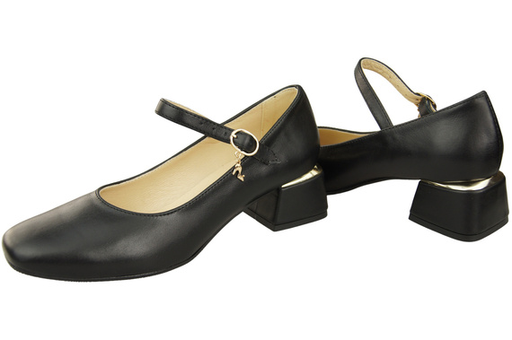 Damenschuhe Schwarz Riemchenpumps Naturleder 202 ElitaBut