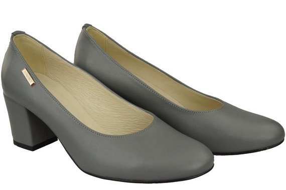 Damenschuhe Graue Pumps Naturnarbenleder 125 ElitaBut