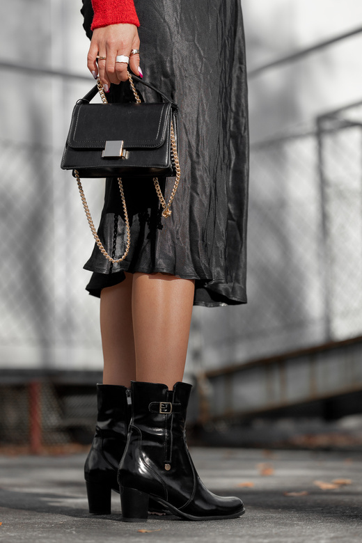 Damenstiefel, Warm, Naturleder, Schwarz, Glänzend 882 Z ElitaBut