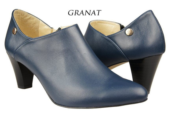 Damenstiefeletten, Naturleder, Marineblau 864 ElitaBut