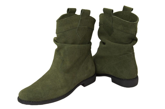 Schuhe Damen-Stiefeletten Frühling/Herbst Naturveloursleder Flasche 117 L ElitaBut