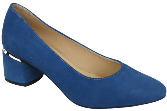 Damenschuhe Pumps Blau Natürliches Wildleder 143 Von ElitaBut