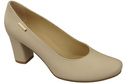 Klassische Damen Beige Leder Mandel Nase Pumps 201 ElitaBut