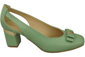 Schuhe Damen Mint Pumps aus Naturleder mit dekorativem Absatz 199 ElitaBut