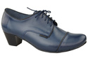 Schuhe Damenschuhe, Schnürschuhe, Naturleder, Marineblau 956 ElitaBut