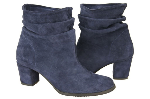 Damenschuhe Stiefeletten, Naturleder, Marineblau 986 ElitaBut