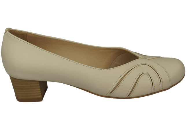 Damenschuhe Pumps Naturleder Beige Ecru 786 ElitaBut