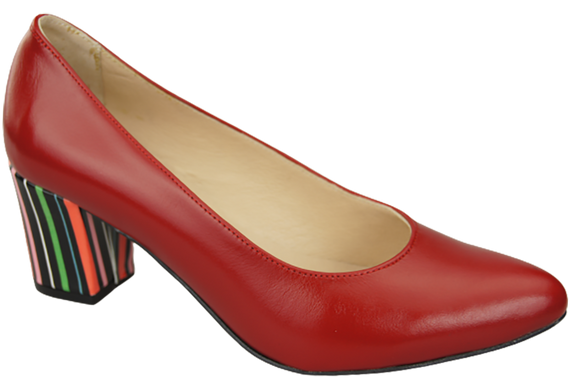 Damenschuhe Rote Pumps aus Naturleder mit Zierabsatz 158 ElitaBut