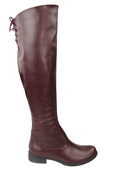Schuhe Damenstiefel Stiefel Overknee-Stiefel Naturleder Burgund 121 ElitaBut